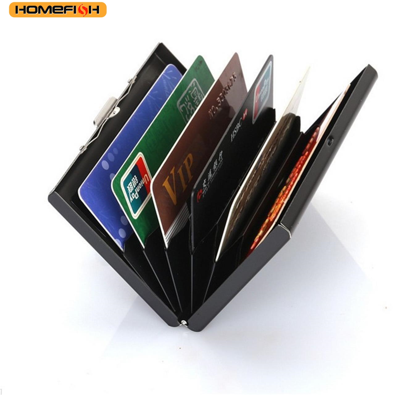 Slim Card Slot Case - HOMEFISH RFID Blocking Stainless Steel Business