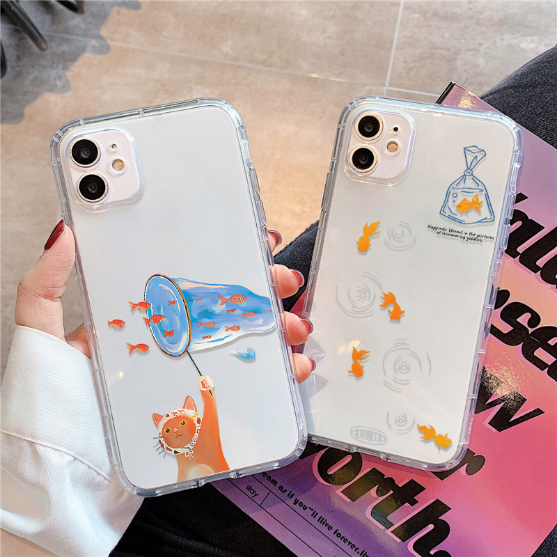 Phone Cases For Iphone 13 - Lovely Fishes Clear Phone Case For