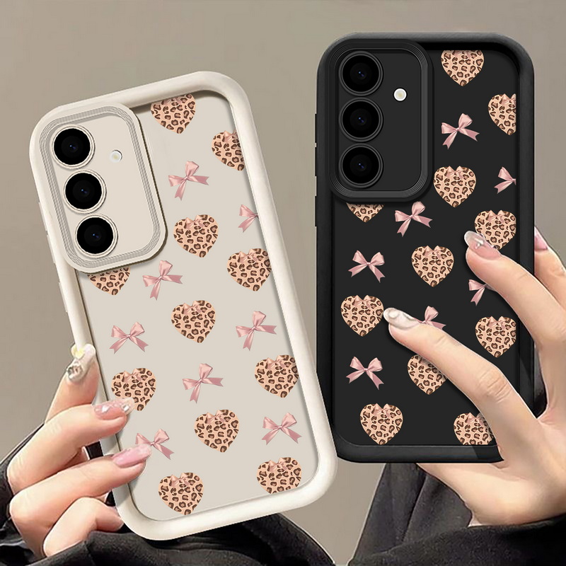 Phone Cases Galaxy A16 5G - Retro Leopard Print Bow Phone Case