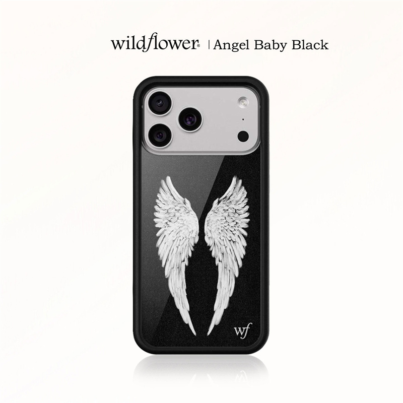 Phone Cases Wildflower - Cute Cartoon angel wings Baby Black