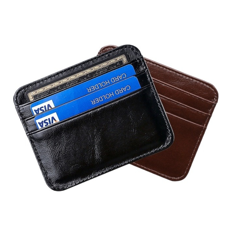 Slim Card Slot Case - Small Mini Genuine Leather Card Holder