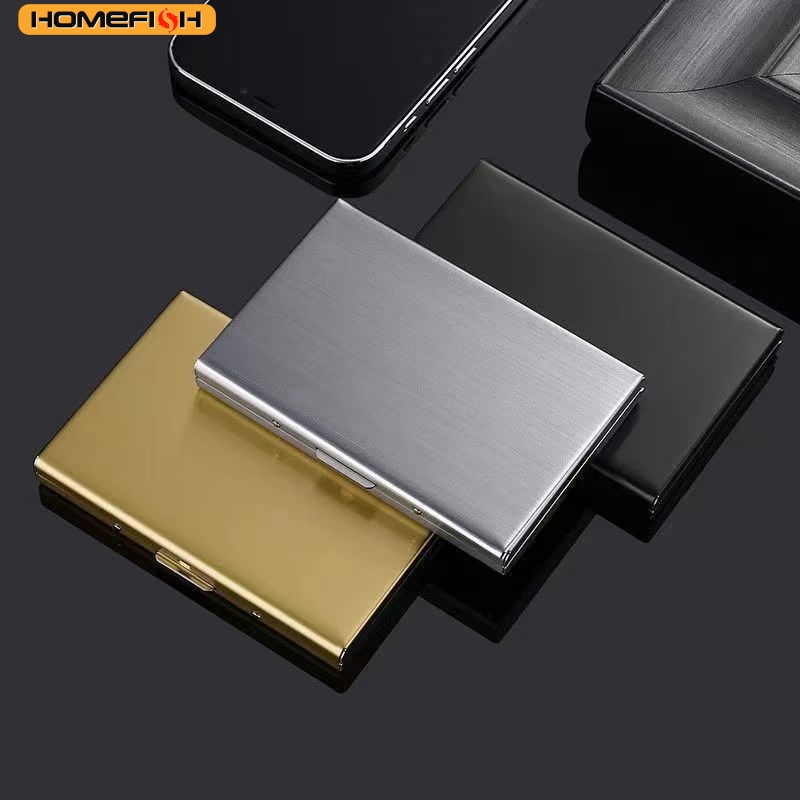 HOMEFISH RFID Blocking Stainle - Slim Card Slot Case review and price