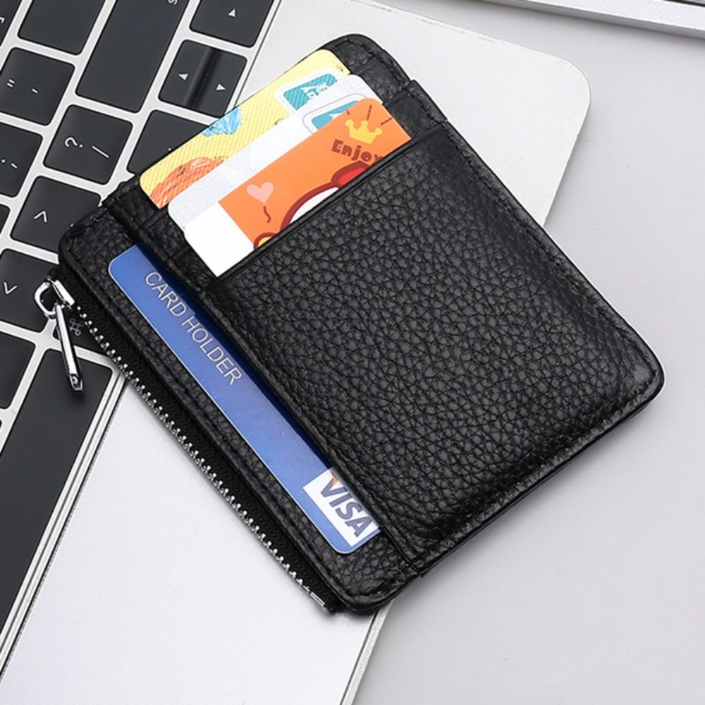 Genuine Leather ID Card Holder - Slim Card Slot Case review and price