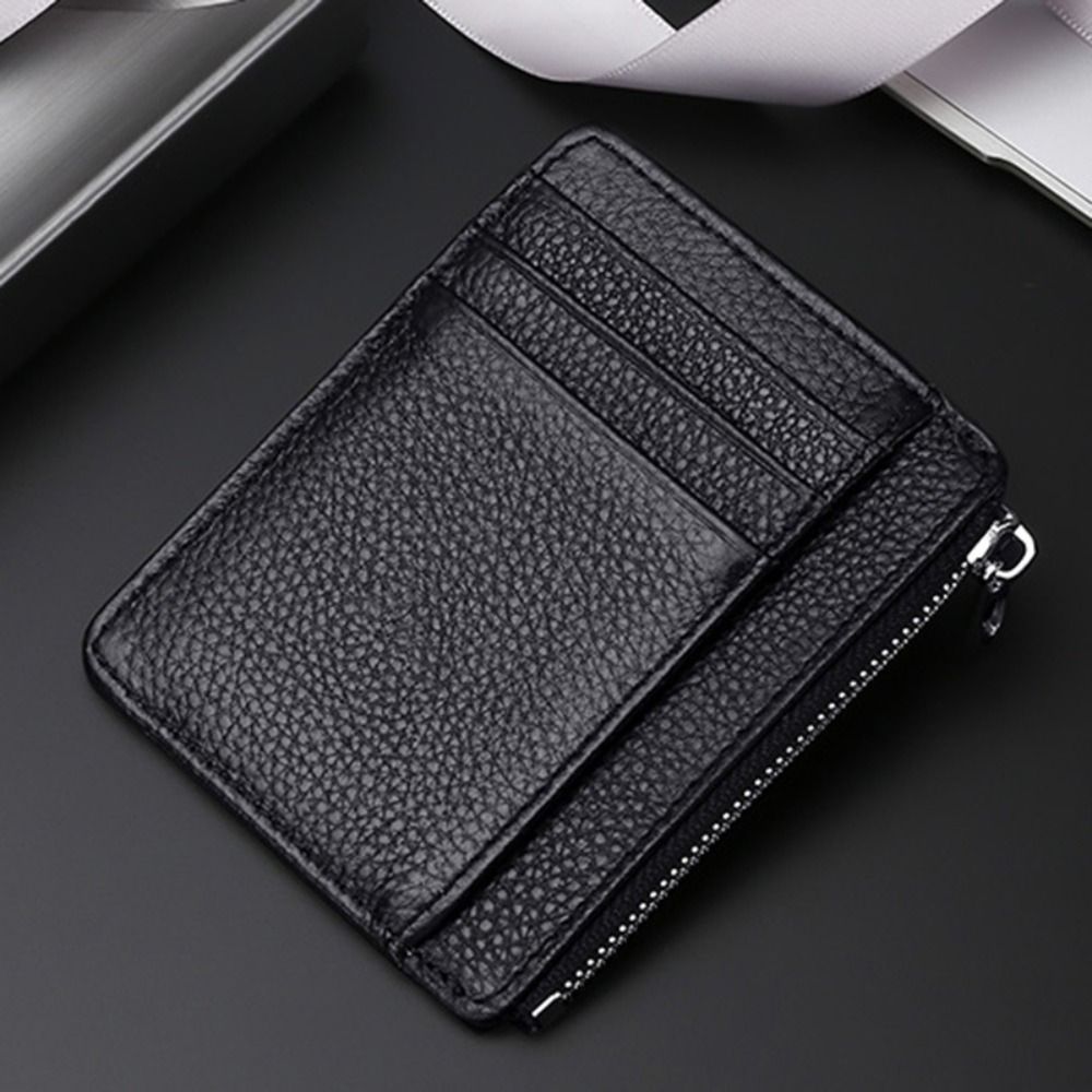 Genuine Leather ID Card Holder - Slim Card Slot Case review and price