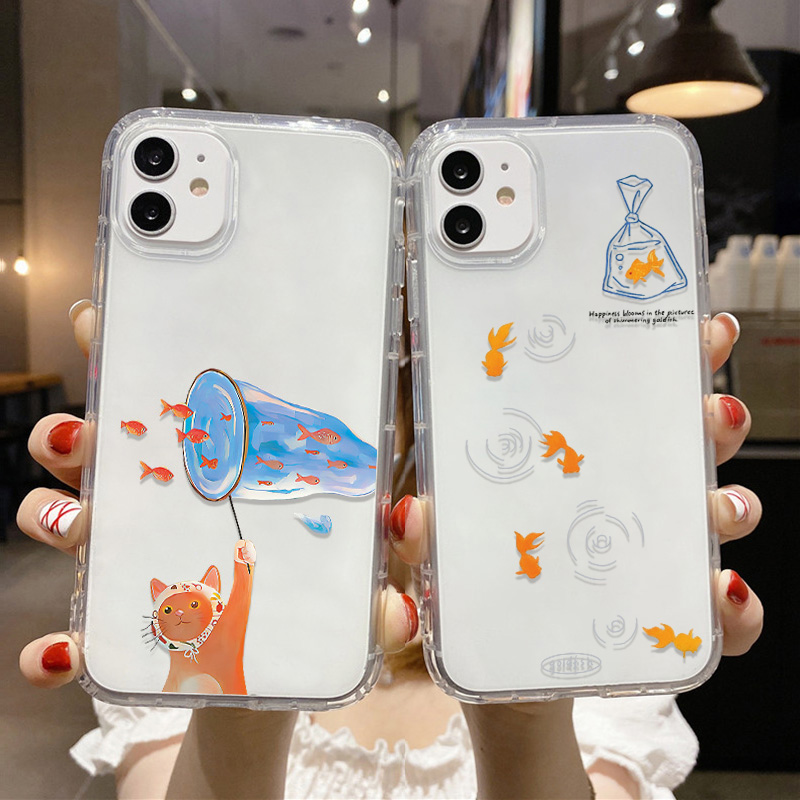 Lovely Fishes Clear Phone Case - Phone Cases For Iphone 13 review and price