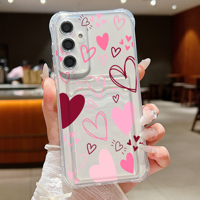 Love Heart Leaves Pattern Clea - Phone Cases Galaxy A17 review and price