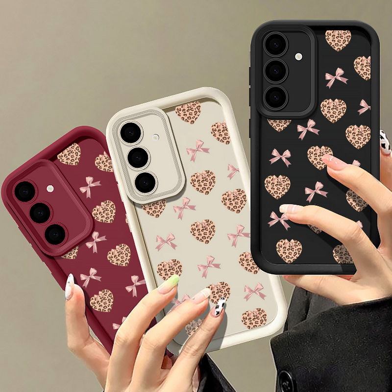 Retro Leopard Print Bow Phone  - Phone Cases Galaxy A16 5G review and price