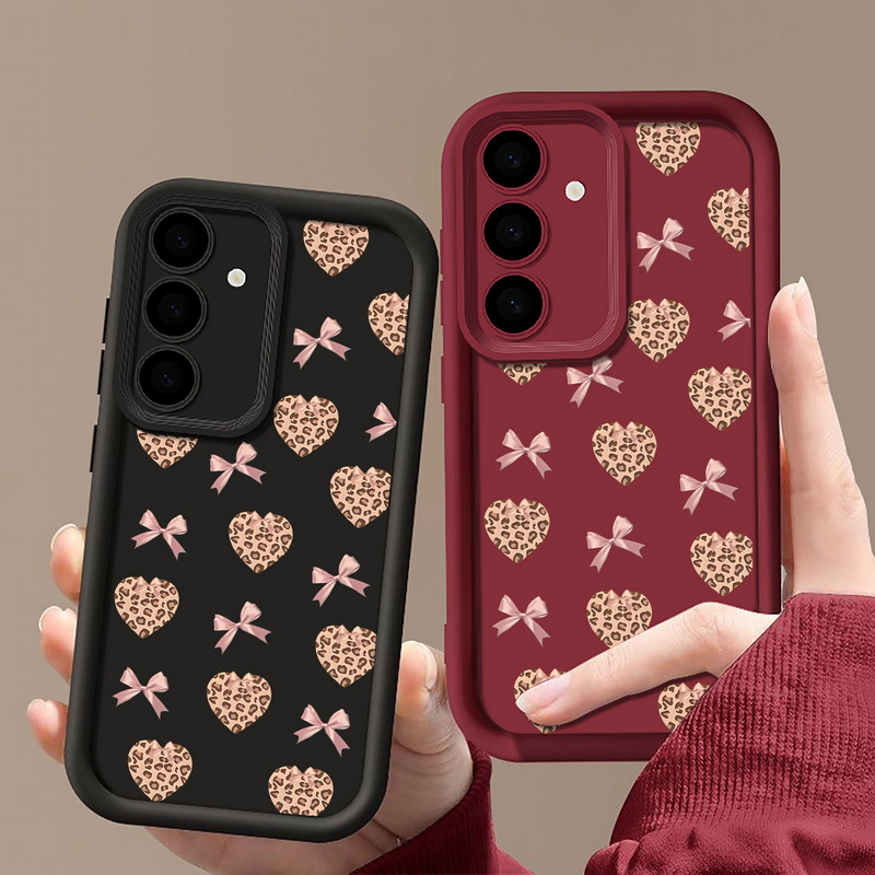 Retro Leopard Print Bow Phone  - Phone Cases Galaxy A16 5G review and price