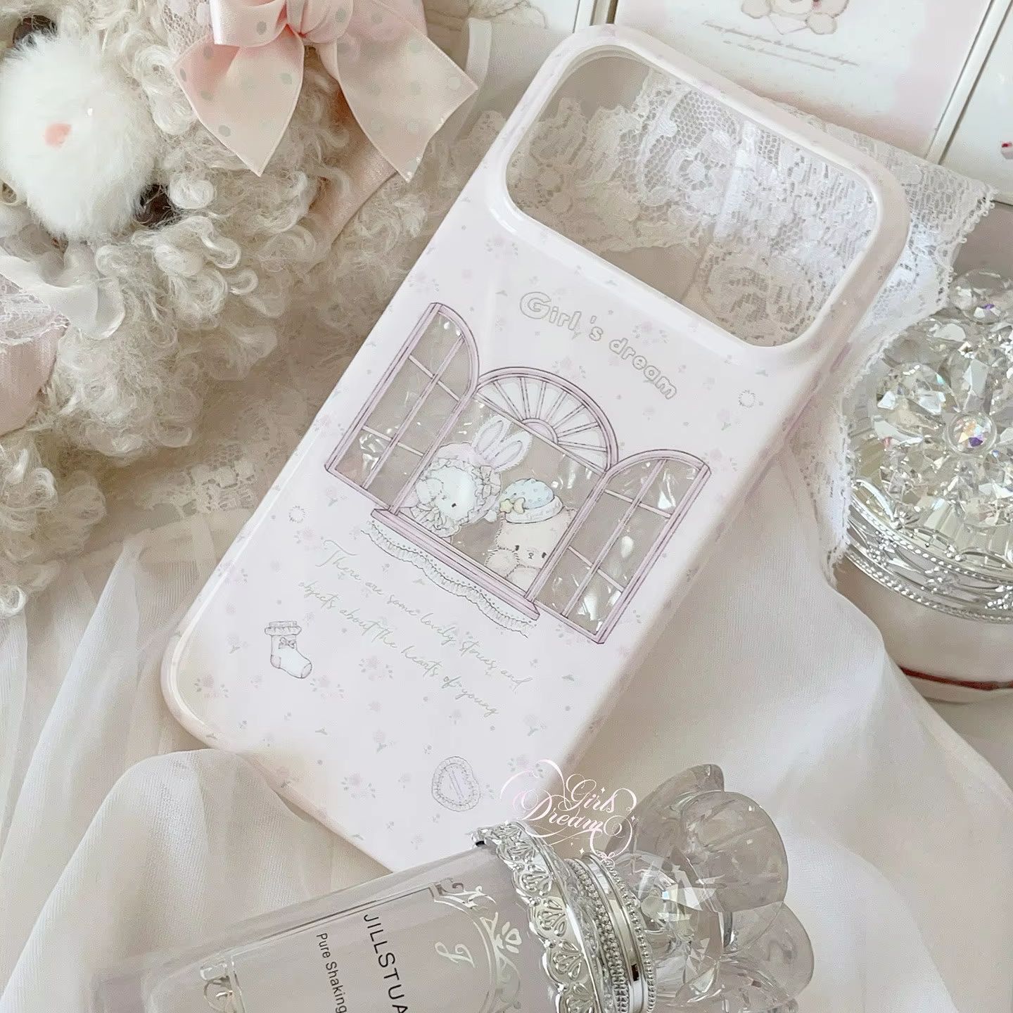 Kawaii Bunny Bear Floral Pink  - Phone Cases Cool Girl review and price