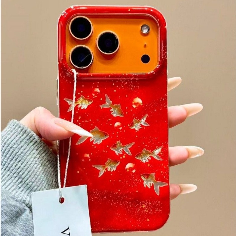Lucky Red Glitter Goldfish & B - Phone Cases Redbubble review and price