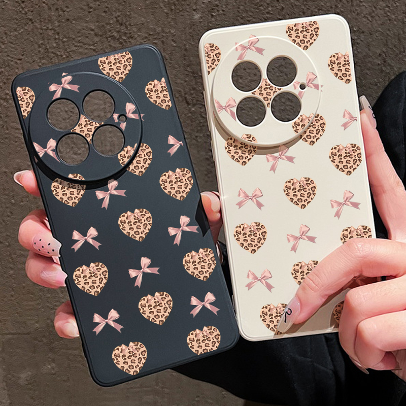 Leopard Print Hearts Bow Soft  - Phone Cases Oneplus review and price