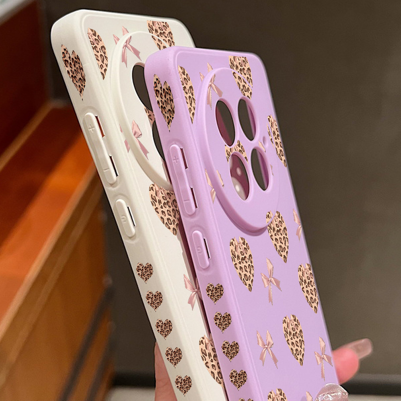 Leopard Print Hearts Bow Soft  - Phone Cases Oneplus review and price