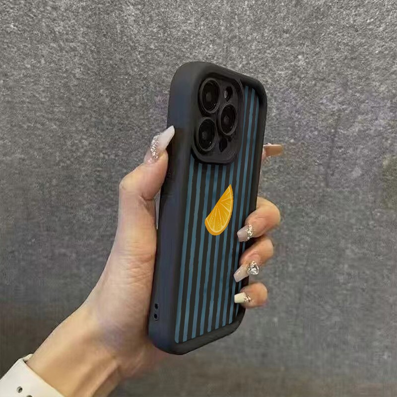 Striped Lemon Slice Pattern Ph - Phone Cases For Iphone 13 review and price