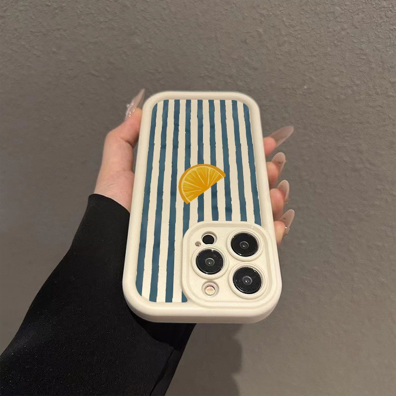 Striped Lemon Slice Pattern Ph - Phone Cases For Iphone 13 review and price