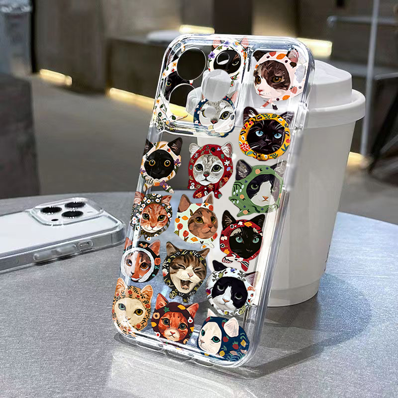 Cute Bandana Cat Clear Phone C - Phone Cases Galaxy A17 review and price