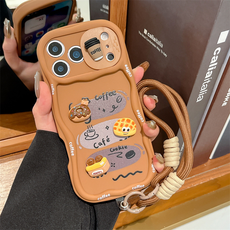 3D Cartoon Bread With Wrist St - Phone Cases With Loop review and price