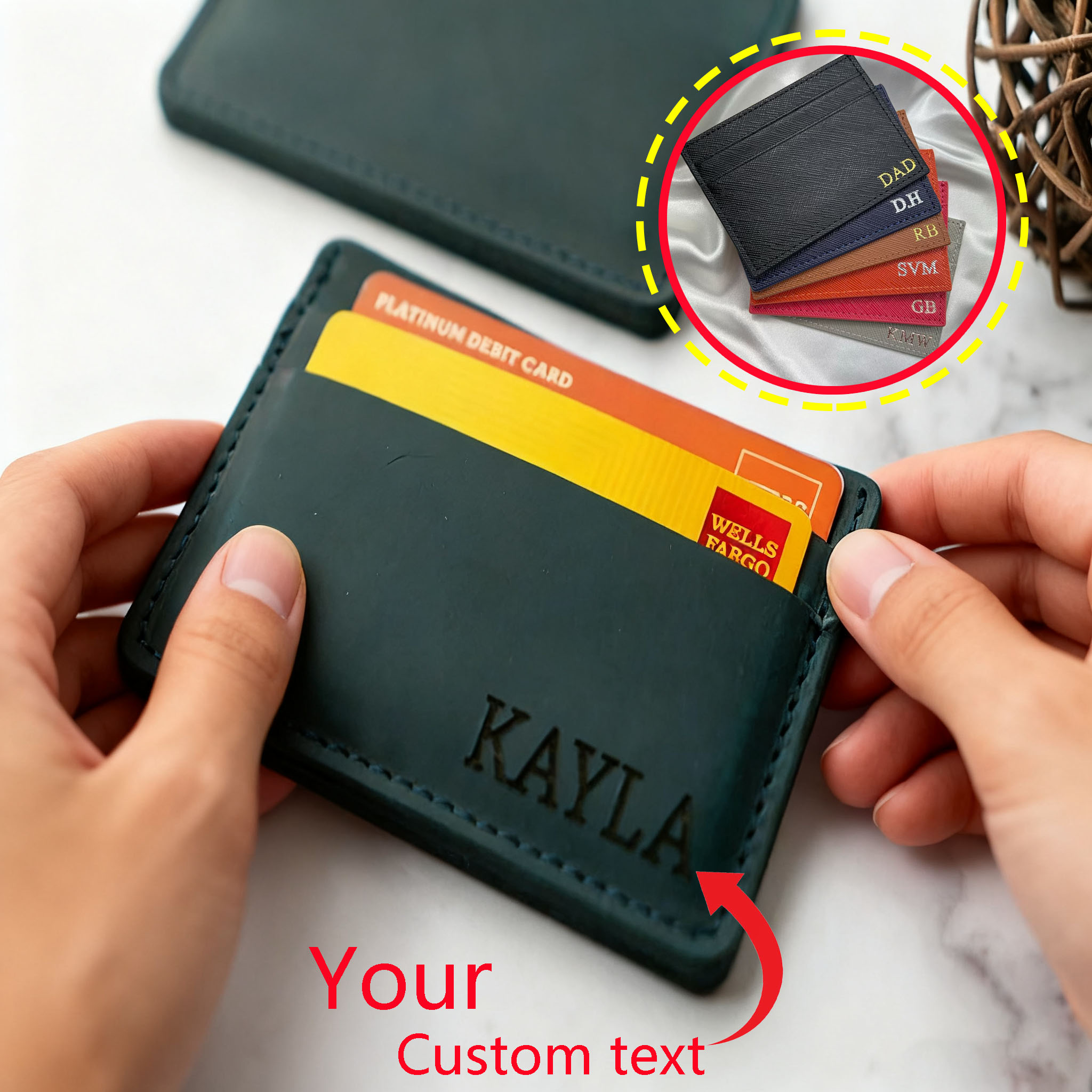 Custom high-endLeather ID Card - Slim Card Slot Case review and price