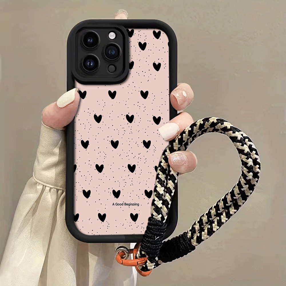 Ink Splattered Black Heart Han - Phone Cases With Loop review and price