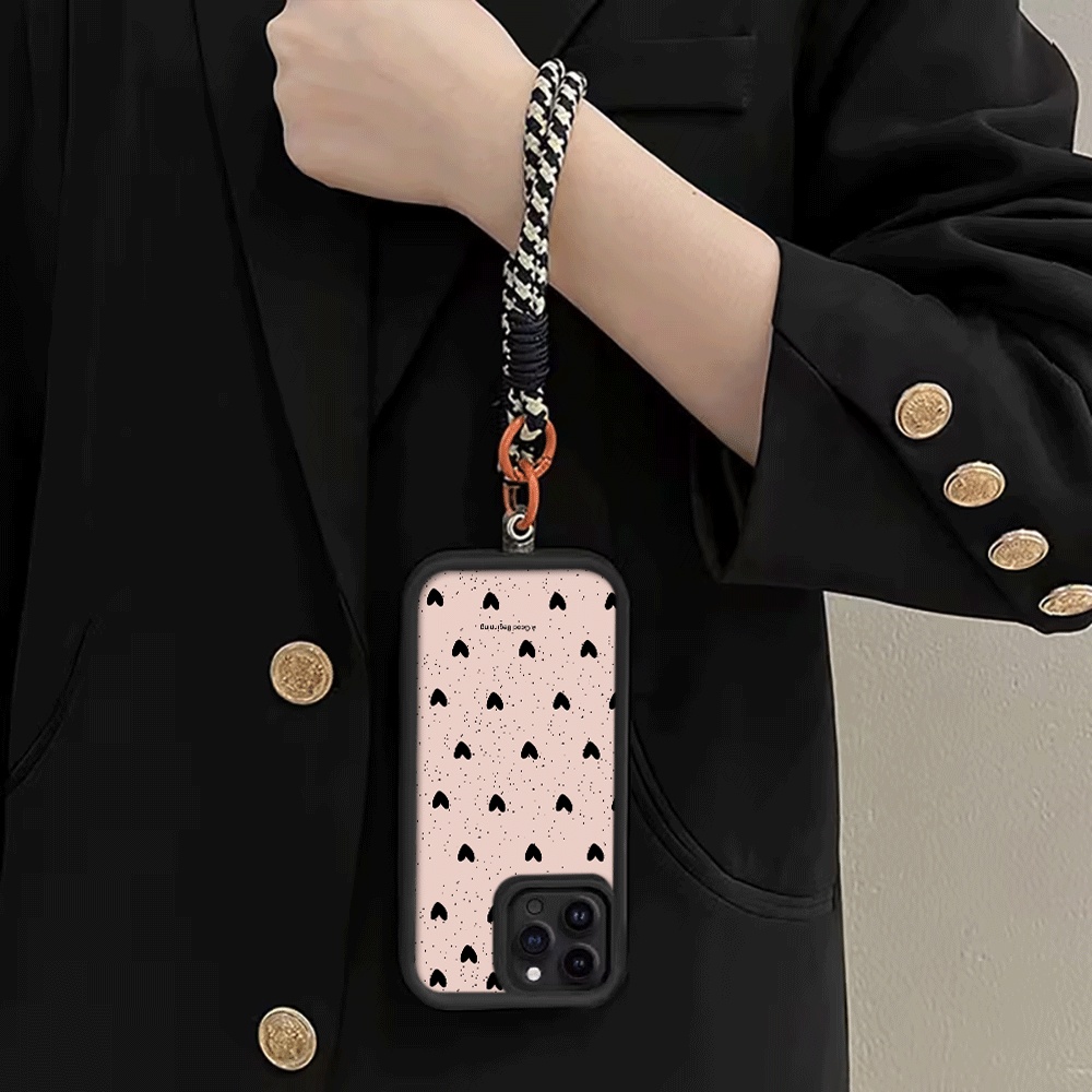 Ink Splattered Black Heart Han - Phone Cases With Loop review and price
