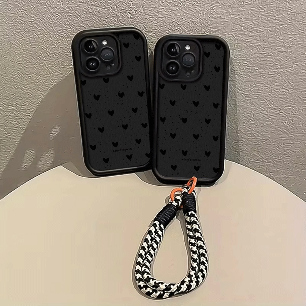 Ink Splattered Black Heart Han - Phone Cases With Loop review and price